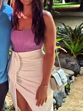 Lilac Corset Style Crop Top